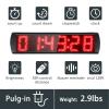 GAN XIN Portable 5'' High 6 Digits LED Race Clock with Tripod for Running Events, Countdown/up Digital Race Timer, 12/24-Hour Clock,LED Stopwatch by Remote Control view 3