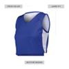 Ladies Undivided Single Ply Reversible Jersey Royal/White S view 3