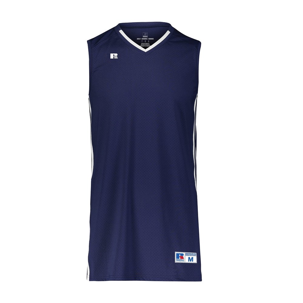 Russell Athletic Legacy Basketball Jersey Navy/White M