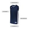Russell Athletic Legacy Basketball Jersey Navy/White M view 4