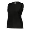 Augusta Sportswear Girls Sleeveless Wicking Attain Jersey, Black, L view 1