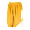 Augusta Sportswear Youth Step-Back Basketball Shorts, Gold/White, XL view 1