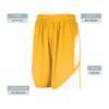 Augusta Sportswear Youth Step-Back Basketball Shorts, Gold/White, XL view 4