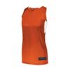 Augusta Sportswear Womens Step-Back Basketball Jersey, Orange/White, S view 1