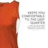 Augusta Sportswear Womens Step-Back Basketball Jersey, Orange/White, S view 4
