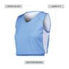 Ladies Undivided Single Ply Reversible Jersey Columbia Blue/White XL view 3