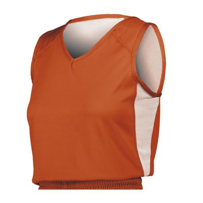 Ladies Undivided Single Ply Reversible Jersey Burnt Orange/White S
