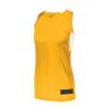 Augusta Sportswear Womens Step-Back Basketball Jersey, Gold/White, 2XL view 1