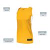 Augusta Sportswear Womens Step-Back Basketball Jersey, Gold/White, 2XL view 4