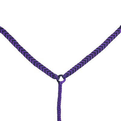 Purple/Black Full Size Hilason Horse Breast Collar Flat Braided Paracord 1" X 8Ft | Racing Barrel Rein Gifts