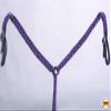 Purple/Black Full Size Hilason Horse Breast Collar Flat Braided Paracord 1" X 8Ft | Racing Barrel Rein Gifts view 2