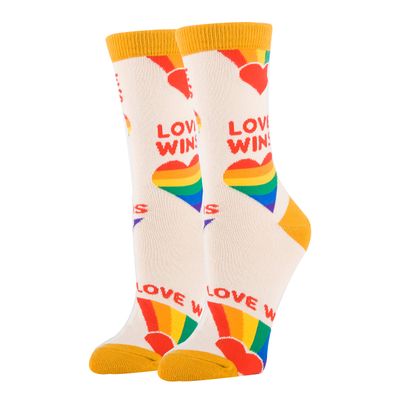 ooohyeah Women's Novelty Crew Pride Socks, Funny Crazy Silly Casual Dress Cotton