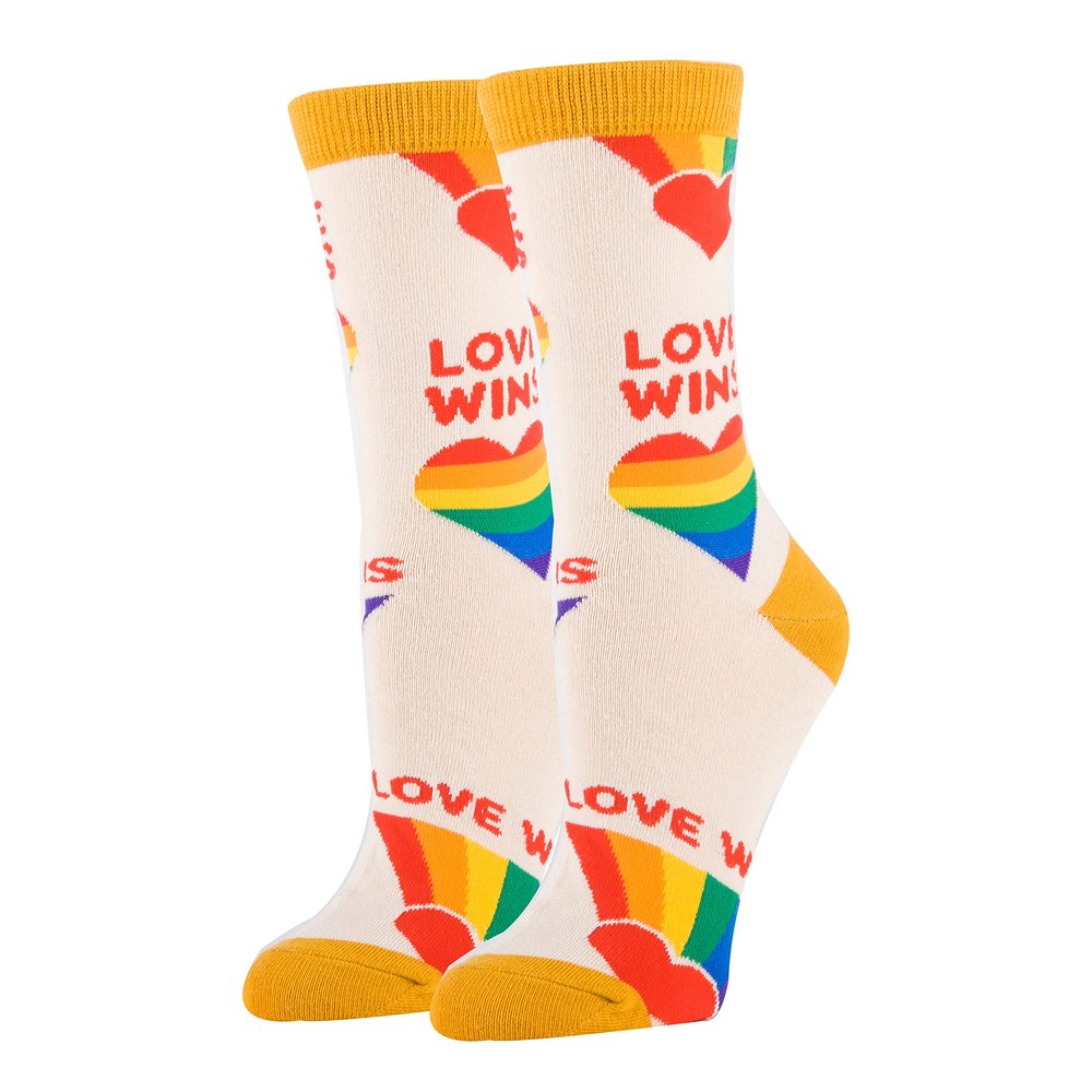 ooohyeah Women's Novelty Crew Pride Socks, Funny Crazy Silly Casual Dress Cotton