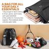 BeeGreen Black Drawstring Backpack Gym Bag For Men Women String Sports Backpack With Water Bottle Mesh Pockets And 2 Zippered Pocket Large Cinch Sackpack Workout Bag 16" x 20" view 3