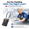 SURE LOCK TSA Approved Luggage Locks with Open Alert Indicator, 3 Digit Combination Cable Travel Lock for Suitcase, Backpack, Gym Locker, Toolbox, Carry On & Travel Bag(Black 2 Pack) view 2