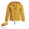 Avoogue Lightweight Raincoat Women's Waterproof Windbreaker Packable Outdoor Hooded Rain Jacket Yellow XL view 1
