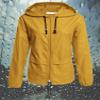 Avoogue Lightweight Raincoat Women's Waterproof Windbreaker Packable Outdoor Hooded Rain Jacket Yellow XL view 2