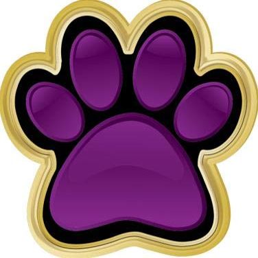 Crown Awards .75" x.75 Paw Print Pins, Paw Print Lapel Pins Great Purple Paw Insert Pin for School Events Gold 20 Pack Prime