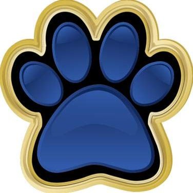 Crown Awards .75" x.75 Paw Print Pins, Paw Print Lapel Pins Great Blue Paw Print Insert Pin for School Events Gold 50 Pack Prime