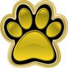 Crown Awards .75" x.75 Paw Print Pins, Paw Print Lapel Pins Great Yellow Paw Insert Pin for School Events Gold 50 Pack Prime view 1