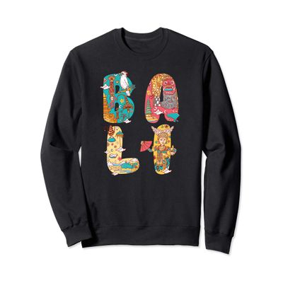 Bali Indonesia Beach Vacation Frangipani Uluwatu Balinese Sweatshirt