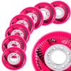 Hyper Concrete +G Inline Skate Wheels - 84A, 8-Pack - Freeride, Slalom, Urban & Fitness Skating (Pink, 80MM) view 1