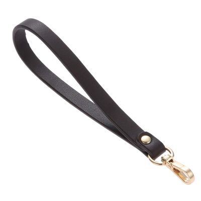 Yetaha Coffee Genuine Leather Wristlet Strap, 150mm x 8mm Hand Wrist Strap with Lock for Clutch Wallet Cellphone Key