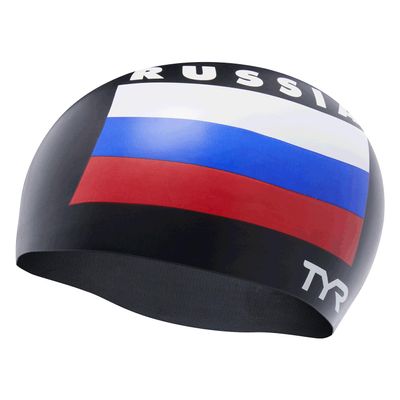 TYR Russia Silicone Adult Fit, Black