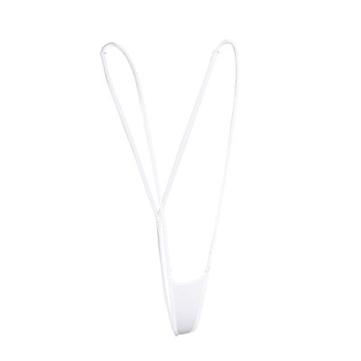 easyforever Women's Sexy One Piece Sling Shot Strappy Y-Back Micro Bikini Bodysuit Monokini Swimsuit White Type A One Size