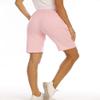 FABEILAI Women's Knee-Length Bermuda Casual Shorts with Elastic Waist Drawstring #9600 PK 8/10 view 4