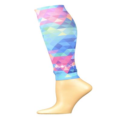 Hocsocx Leg Sleeves Sports Under Socks- One Size (Length 13") (Bright Kaleidoscope)
