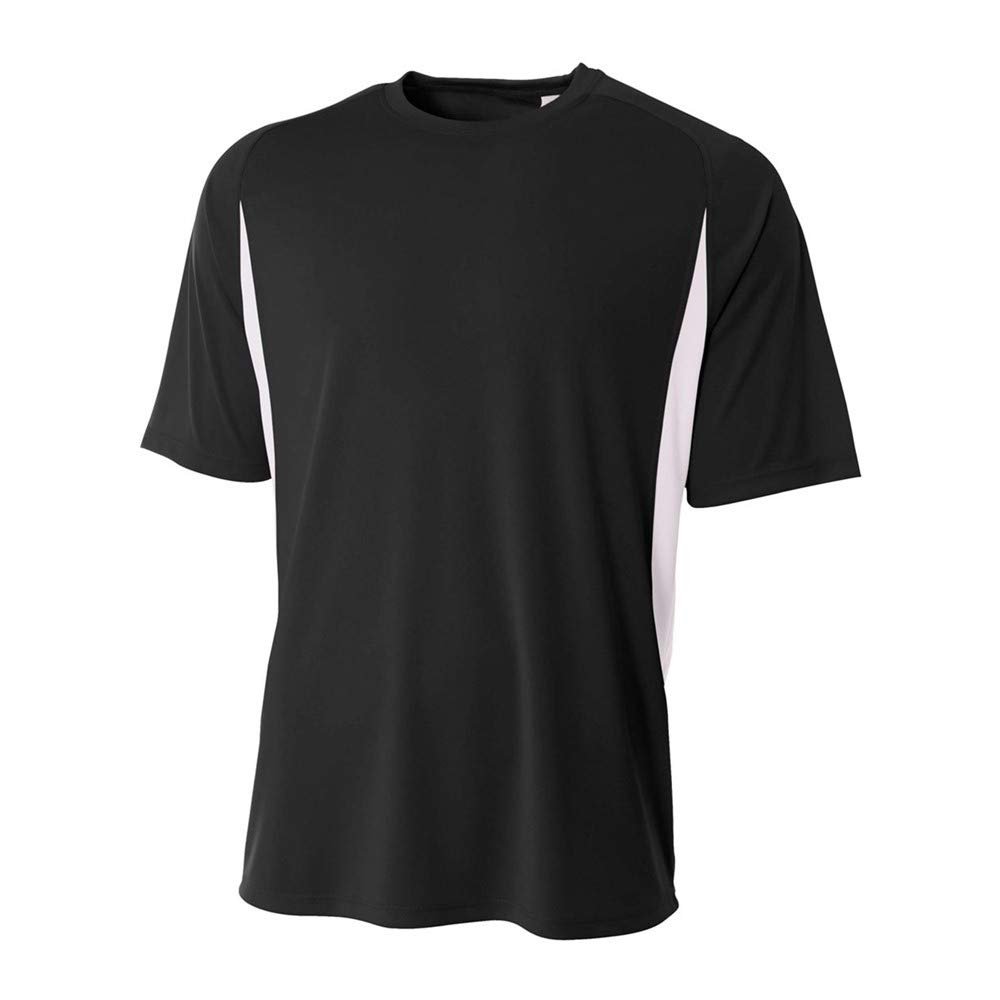 A4 Sportswear Adult Medium Black/White Cooling Tee