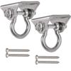 WAREMAID Set of 2 Heavy Duty 180 Swing Hangers, Stainless Steel Swing Hook for Ceiling Wooden Porch Swing Hanging kit Playground Gym Rope Boxing Bag Hammock Chair Yoga Swing Mount 1000 lb Capacity view 1
