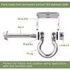 WAREMAID Set of 2 Heavy Duty 180 Swing Hangers, Stainless Steel Swing Hook for Ceiling Wooden Porch Swing Hanging kit Playground Gym Rope Boxing Bag Hammock Chair Yoga Swing Mount 1000 lb Capacity view 2