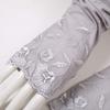 Summer Women UV Protection Driving Arm Sleeve Gloves Cotton Lace Sunblock Long Sleeve Fingerless Sun Gloves (Gray) view 2