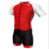 Sparx Mens Elite Aerosuit Triathlon Suit Mens Short Sleeve Tri Suit Skinsuit (Red, 3XL) view 1
