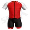 Sparx Mens Elite Aerosuit Triathlon Suit Mens Short Sleeve Tri Suit Skinsuit (Red, 3XL) view 2