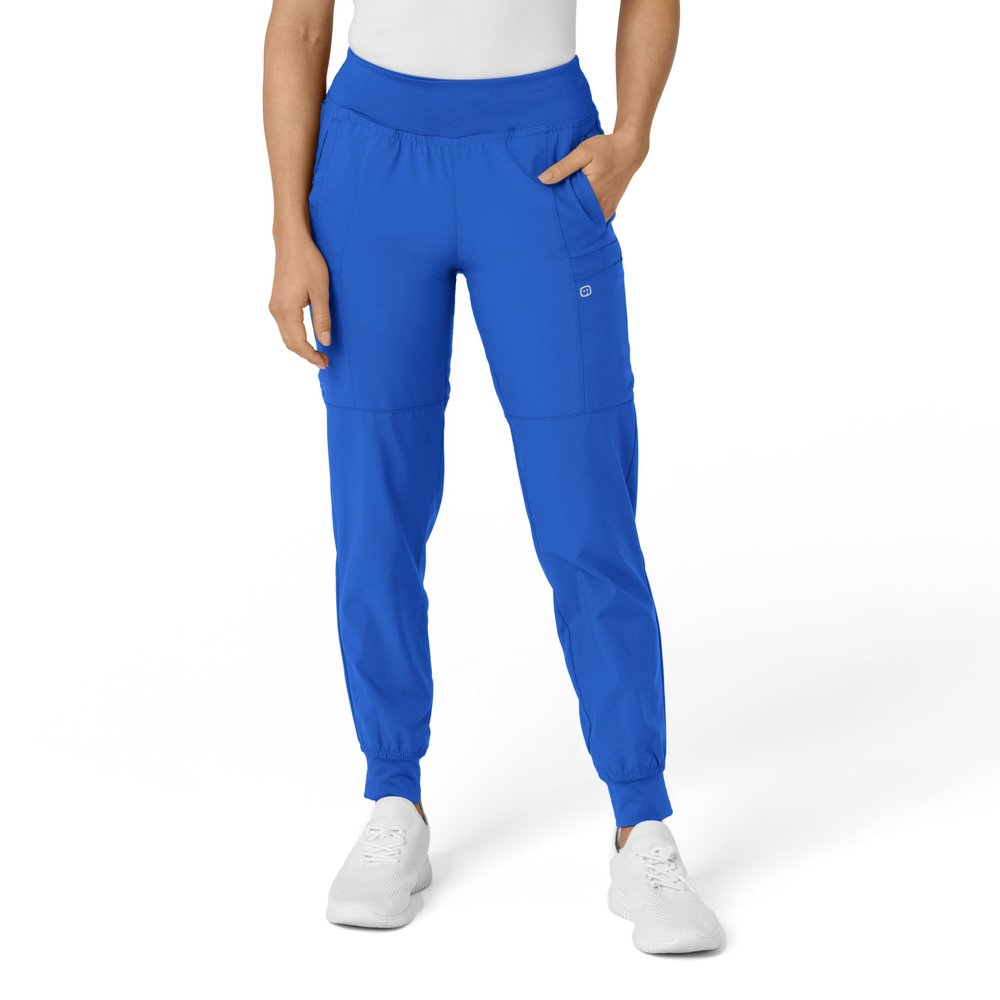 WonderWink W123 Womens Comfort Waist Cargo Jogger Pant Royal, 2X