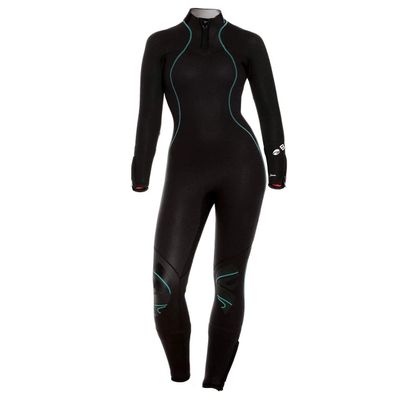 BARE 7MM Women's Nixie Ultra Full Wetsuit | Great for Scuba Diving | Comfortable Full Stretch Neoprene | Long Sleeve | Unique Omnired Material Woven into Fabric for Added Warmth | Black 10