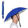 NEW-Vi Umbrella Hat, 25 inch Hands Free Umbrella Cap for Adults and Kids, Fishing Golf Gardening Sunshade Outdoor Headwear (Blue/Silver 2 Pcs) view 1