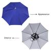NEW-Vi Umbrella Hat, 25 inch Hands Free Umbrella Cap for Adults and Kids, Fishing Golf Gardening Sunshade Outdoor Headwear (Blue/Silver 2 Pcs) view 4
