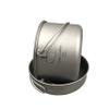 Jolmo Lander Ultralight Backpacking Camping Pot and Frying Pan Set,Titanium Pot 1300ml with Bail Handle Titanium Frying Pan D150mm view 4