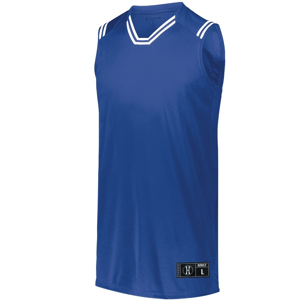 Holloway Sportswear Boys Retro Basketball Jersey XL Royal/White