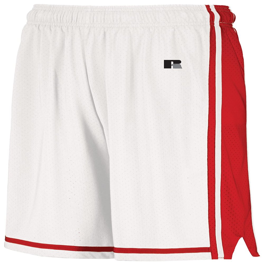 Russell Athletic Youth Legacy Basketball Shorts White/True Red XL