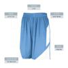 Augusta Sportswear Youth Step-Back Basketball Shorts, Columbia Blue/White, XL view 3
