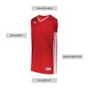Russell Athletic Legacy Basketball Jersey True Red/White L view 4