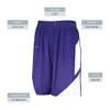 Augusta Sportswear Youth Step-Back Basketball Shorts, Purple/White, L view 3