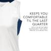 Augusta Sportswear Womens Step-Back Basketball Jersey, White/Navy, XL view 4