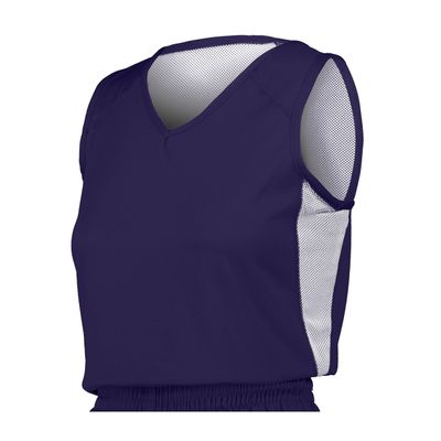 Ladies Undivided Single Ply Reversible Jersey Purple/White L
