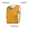 Russell Athletic Ladies Undivided Single Ply Reversible Jersey Gold/White XL view 3
